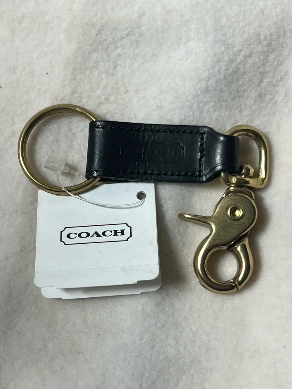 Vintage Coach Leather Trigger Snap Valet Key Fob (style #7212)
